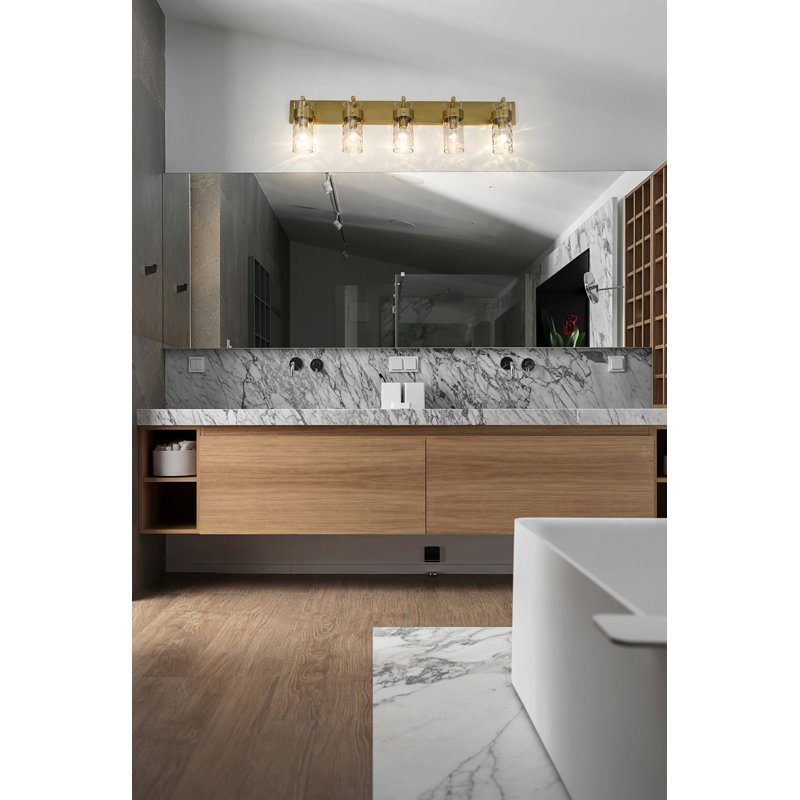 Aultman 5 - Light Dimmable Vanity Light, Rubbed Brass