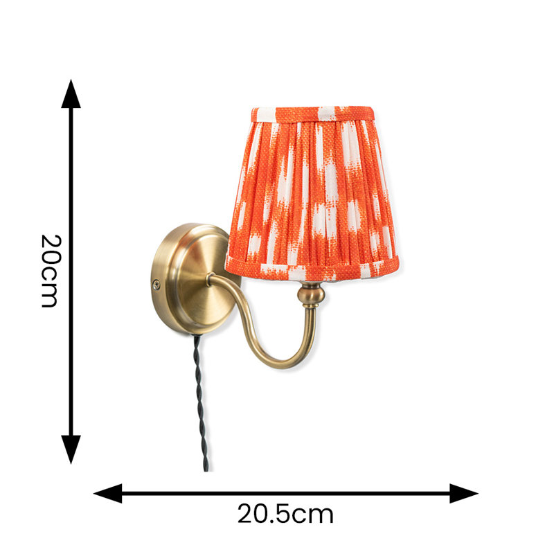 Ensor Plug-in Swing Arm Sconce, Orange, No