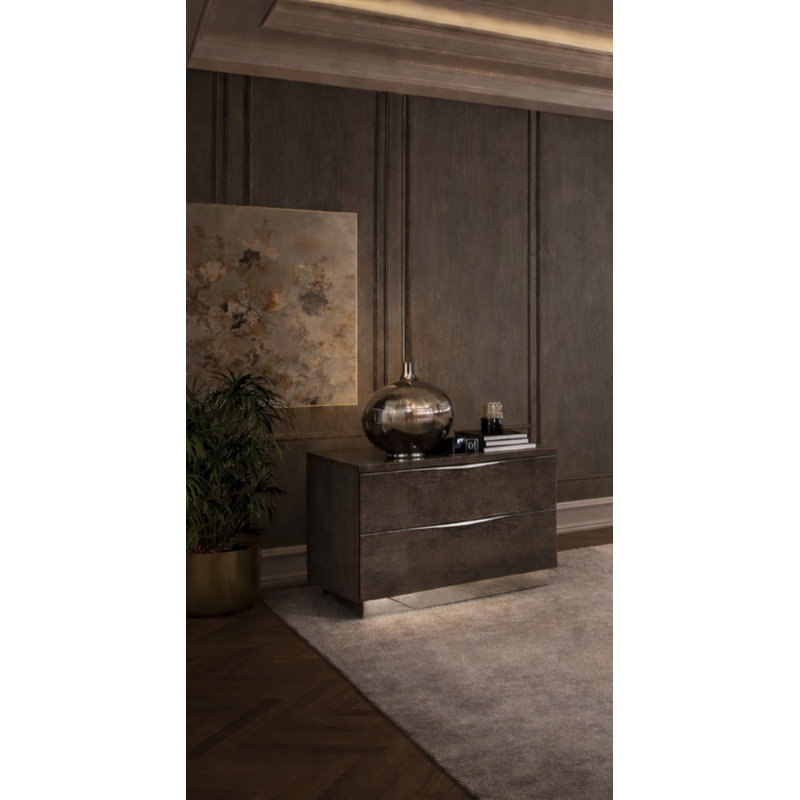 2 - Drawer Solid Wood Nightstand