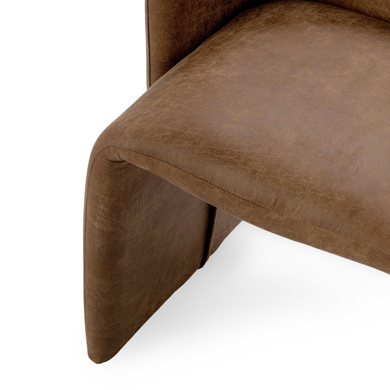 Chaise avec accoudoirs en cuir Halstead