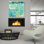 «Water Reflection II» par Tim O'Toole, art mural en verre acrylique