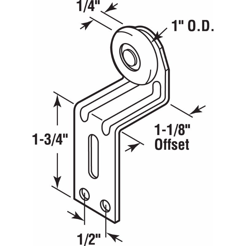 Rouleaux et supports de porte de garde-corps à ouverture par le haut de 1-1 / 8 po. Cox (paquet de 2)