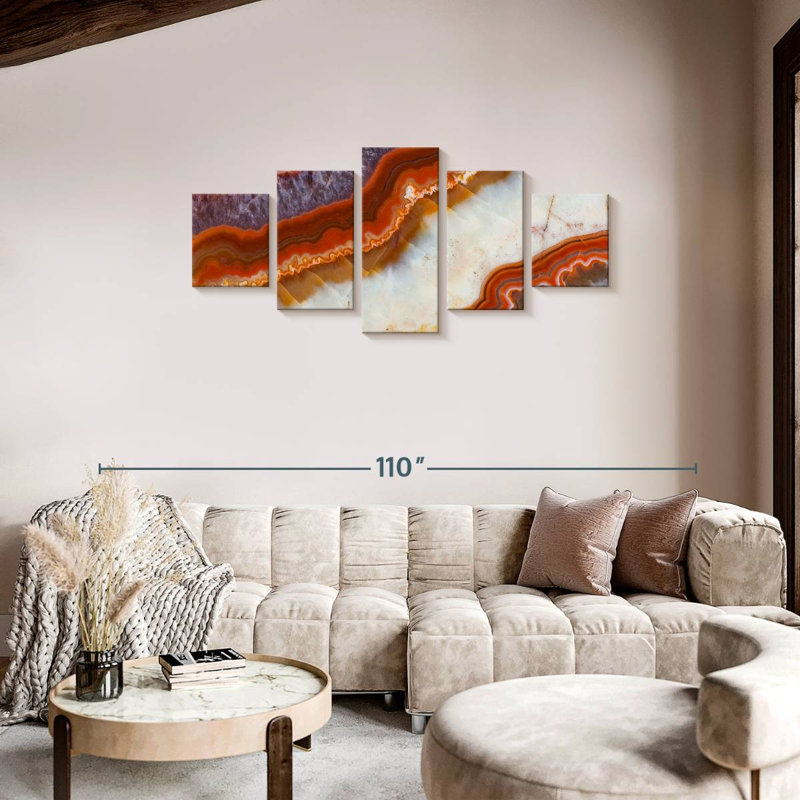Cristal abstrait, H 34 po x l 74 po