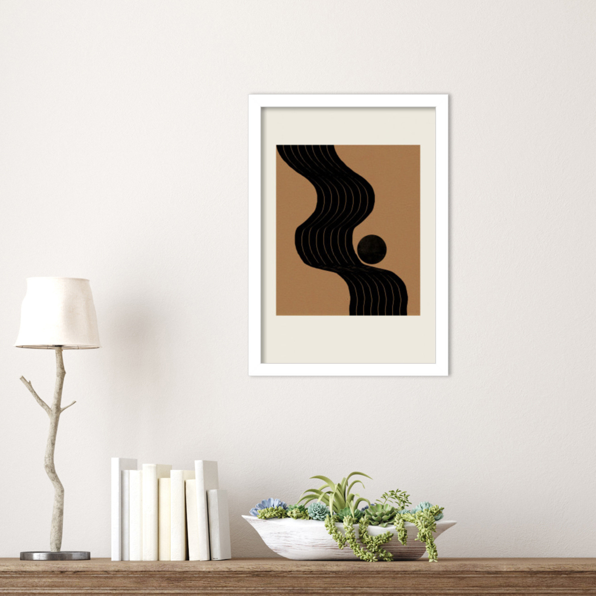 Composition I by The MIUUS STUDIO Wood Framed Wall Art Print, White, 17" H x 12" W