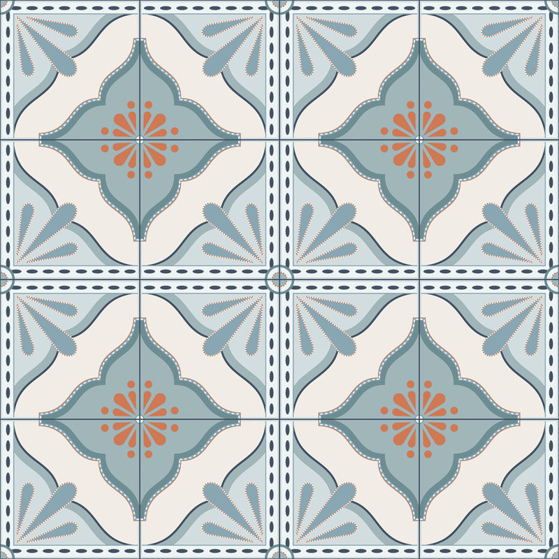 Transform Large Tile Peel & Stick Wallpaper, Blue
