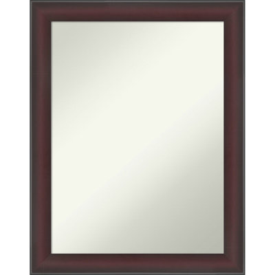 Grand Narrow Non-Beveled Framed Wall Mirror