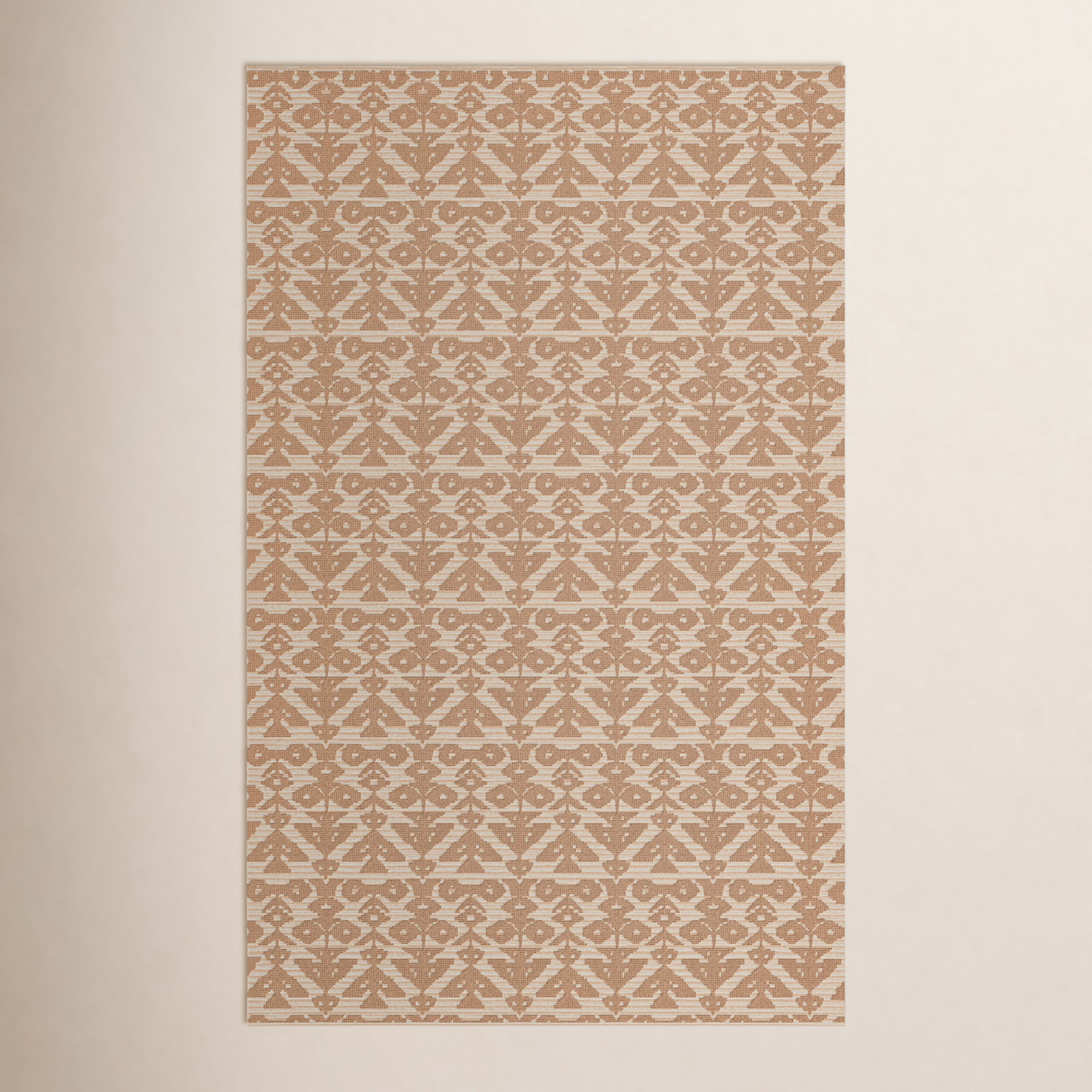 Hand-Loomed Geometric Wool Rug, Rectangle 2' x 3'