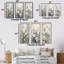 «Blue and White Magnolias Flowers Bloom», ensemble de 3 impressions d'art mural Magnolias-632809327-632809326