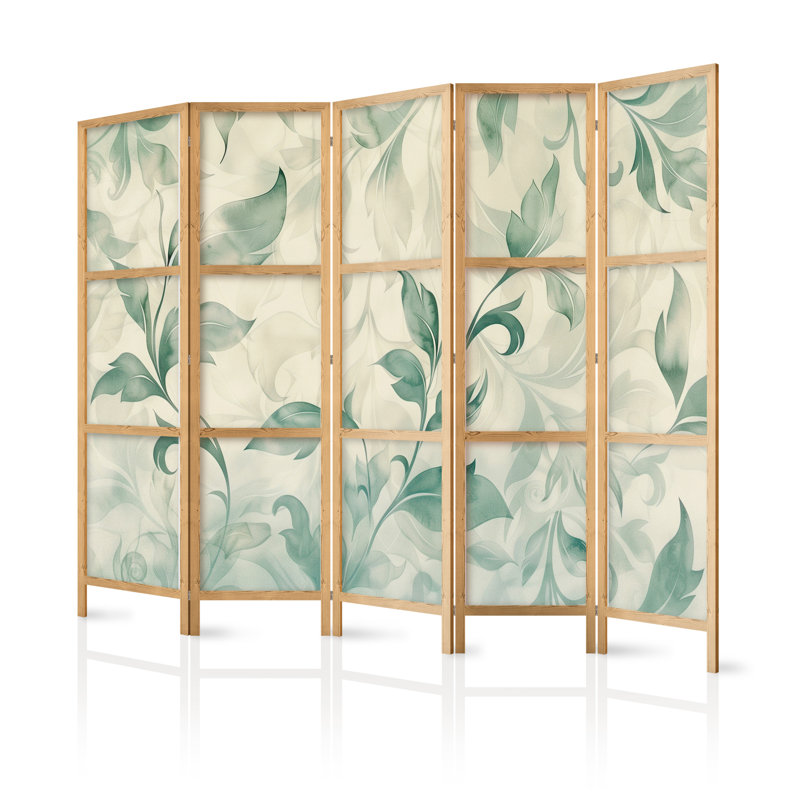 171cm H Solid Wood Folding Room Divider, 171cm H x 225cm W x 1.2cm D