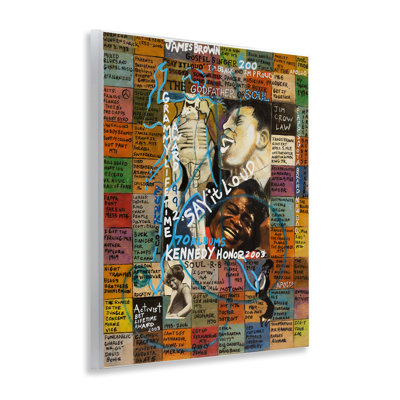 James Brown Collage Wall Plaque Art by Sabin