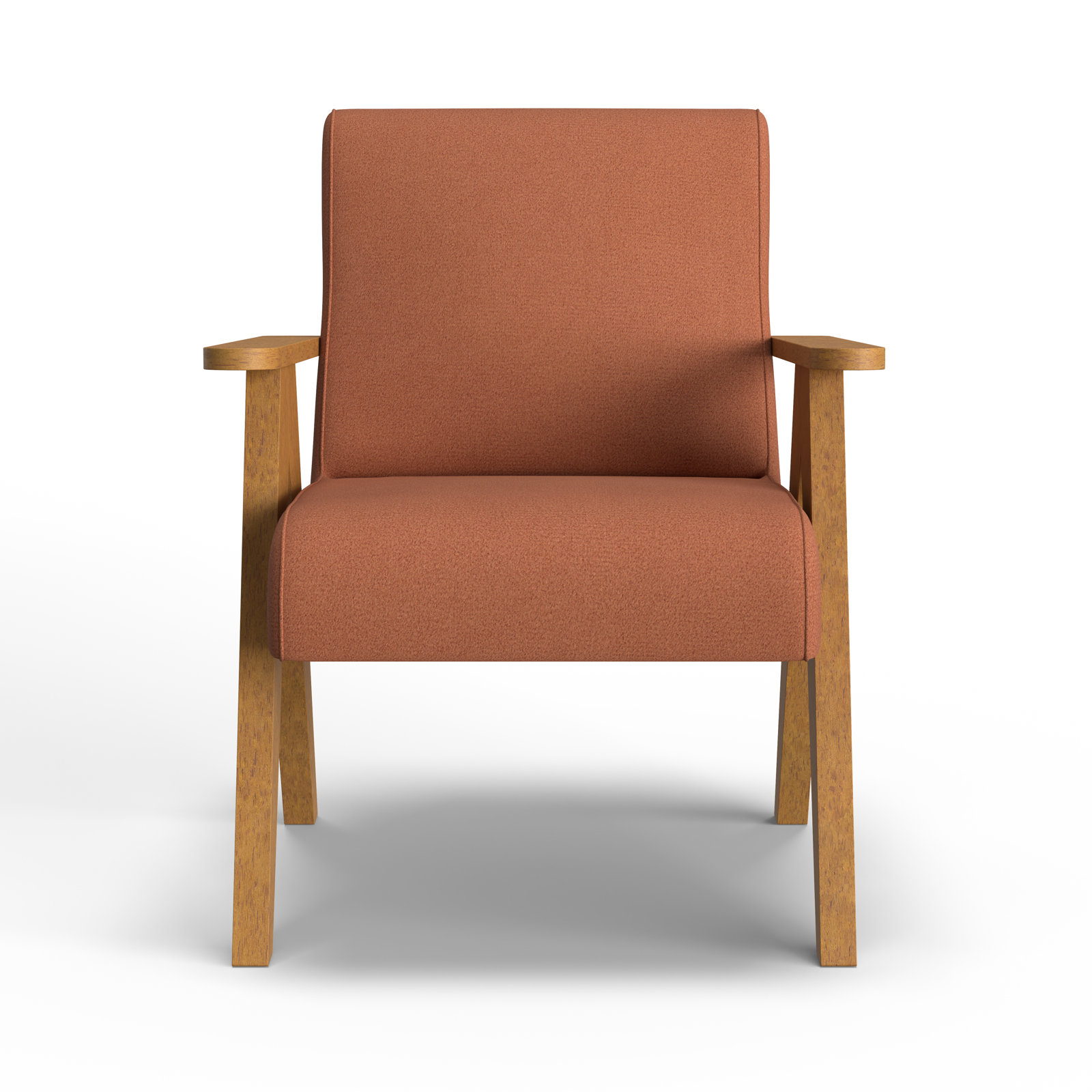 Luna Accent Chair, Rosewood, Honey Birch