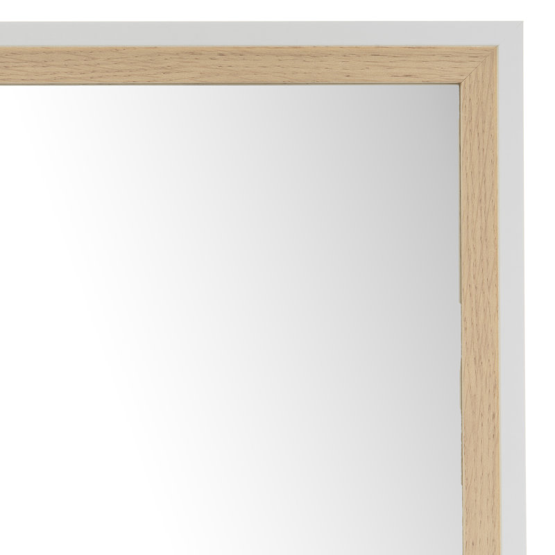 Rectangle Floor Mirror, Natural Wood