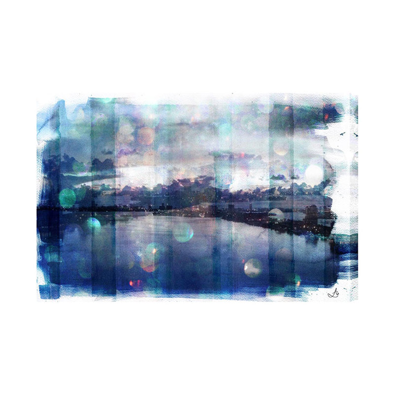 «Miami Morning», reproduction d'impression sur toile, H 36 po x l 54 po