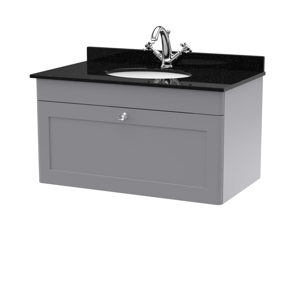 Classique 820mm Single Bathroom Vanity with Drop In Vitreous China Basin
