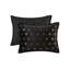 Édredon pour lit simple / simple TG avec 2 taies décoratives et coussin décoratif, noir / or, rembourrage, - 1 taie décorative imprimée, rembourrée, lavable à la machine