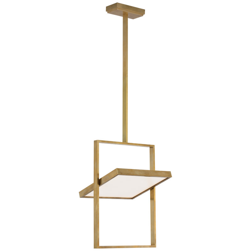 Entoure 3 - Light LED Pendant, Hand-Rubbed Antique Brass
