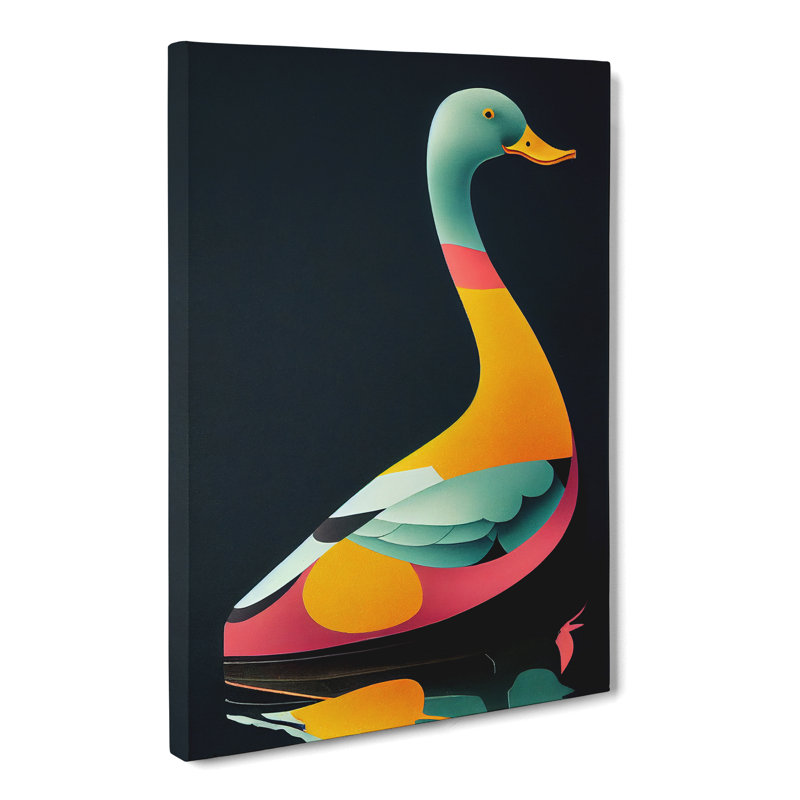 Paxico Duck Reflection - Wrapped Canvas, 60cm H x 40cm W x 3cm D
