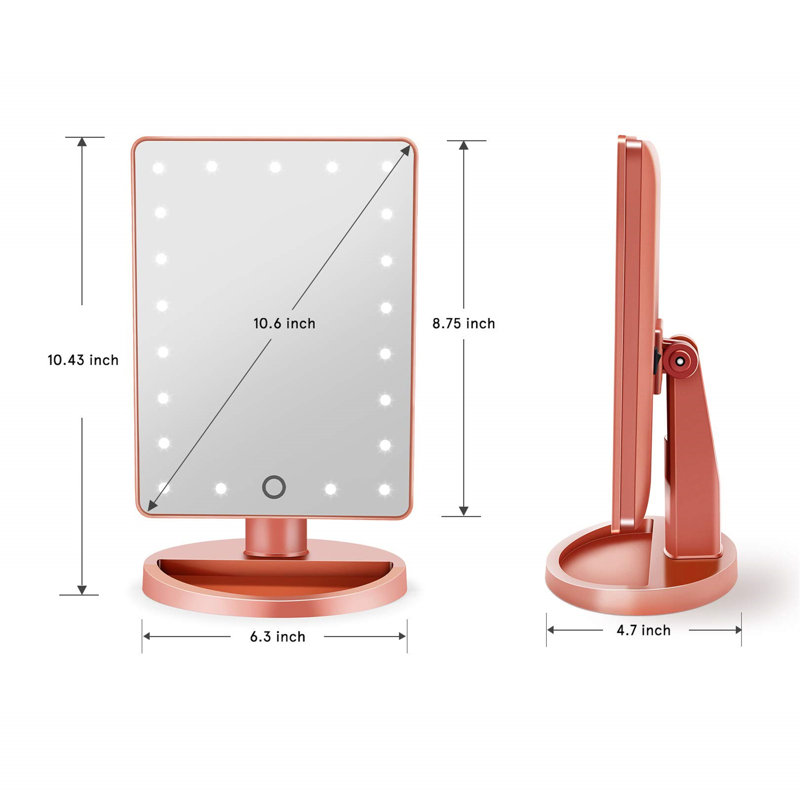 Kepner Floor Mirror, Rose Gold