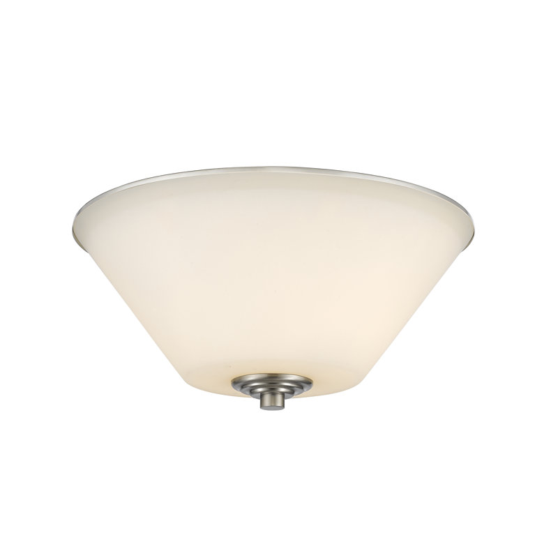 Plafonnier encastré simple en forme de bol 13 po Kersti, Nickel brossé