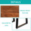 Table de chevet en bois naturel