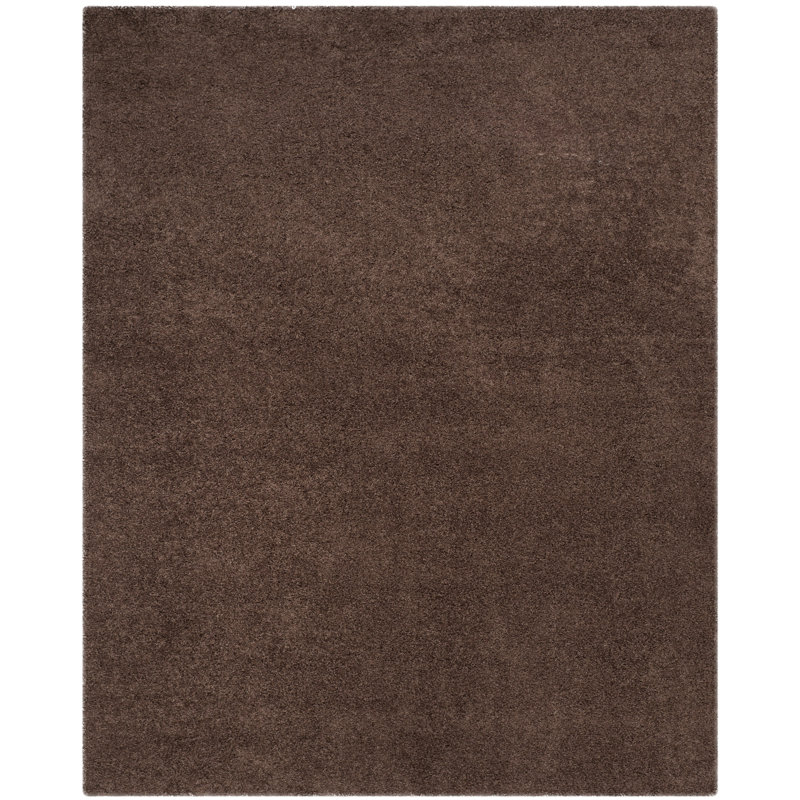 Tapis à poil long performance de couleur unie Rizco, Rectangle 9 pi x 12 pi