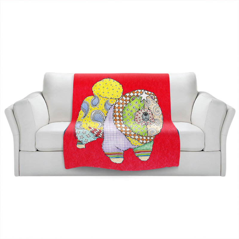  Couverture pour chien Schnauzer, 51 po x 60 po, Rouge, Chow