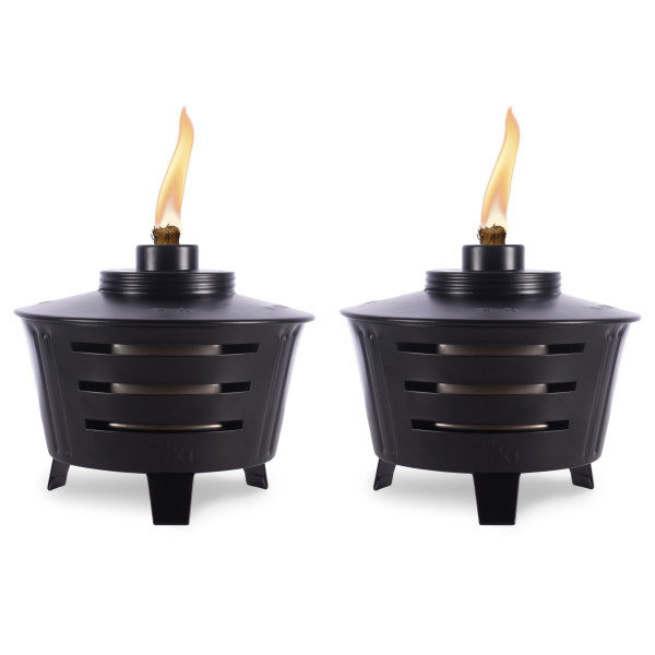 Mini torche de table à fosse 5,50 po TIKI® en métal noir