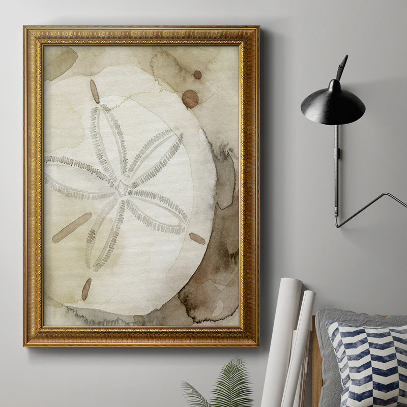 Dry Sand Dollar I, toile encadrée de qualité supérieure - prête à être accrochée, H 36 po x l 24 po x P 2,5 po