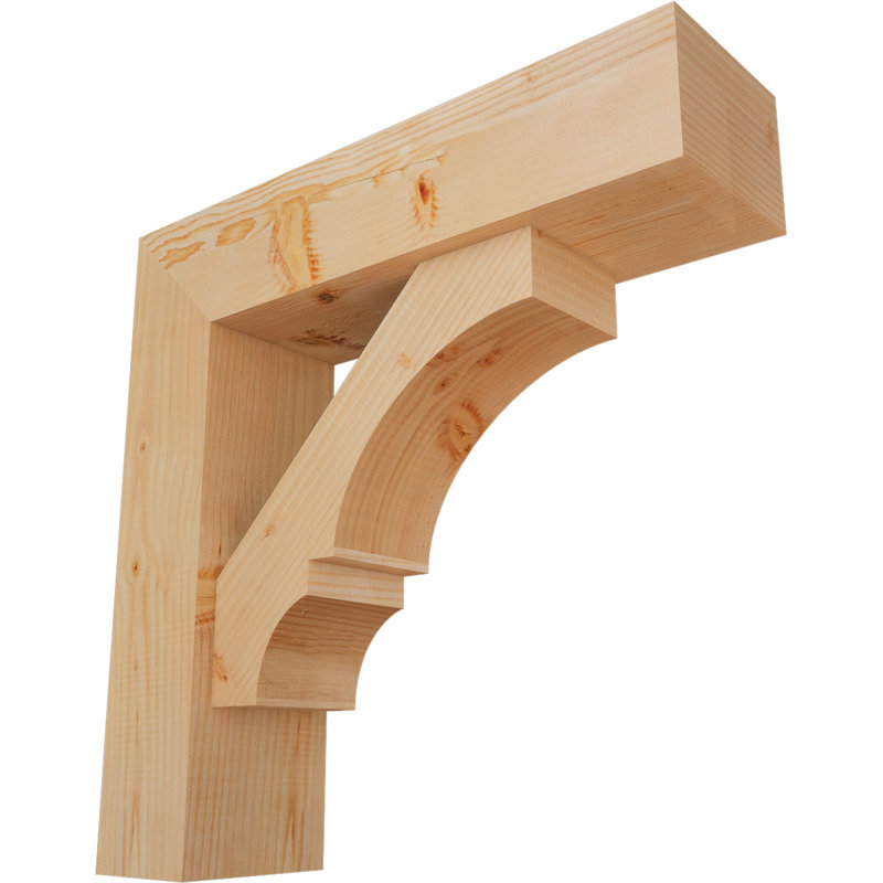 Support de bloc Balboa avec entretoise décalée, 28 po x 28 po, Sapin Douglas de l 7 1/2 (lisse)