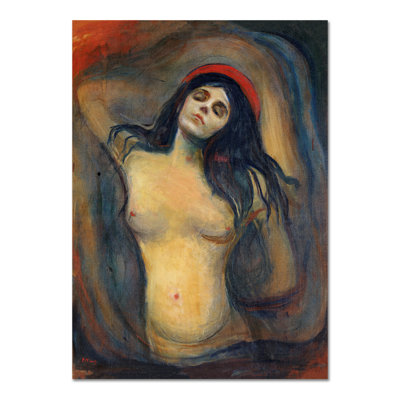 Madonna by Edvard Munch - Rectangle Painting on Vetro Acrilico Plexi