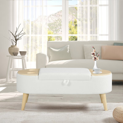 Banc de rangement repose-pieds ovale