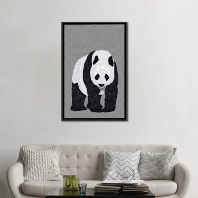 « papa panda », impression sur toile tendue