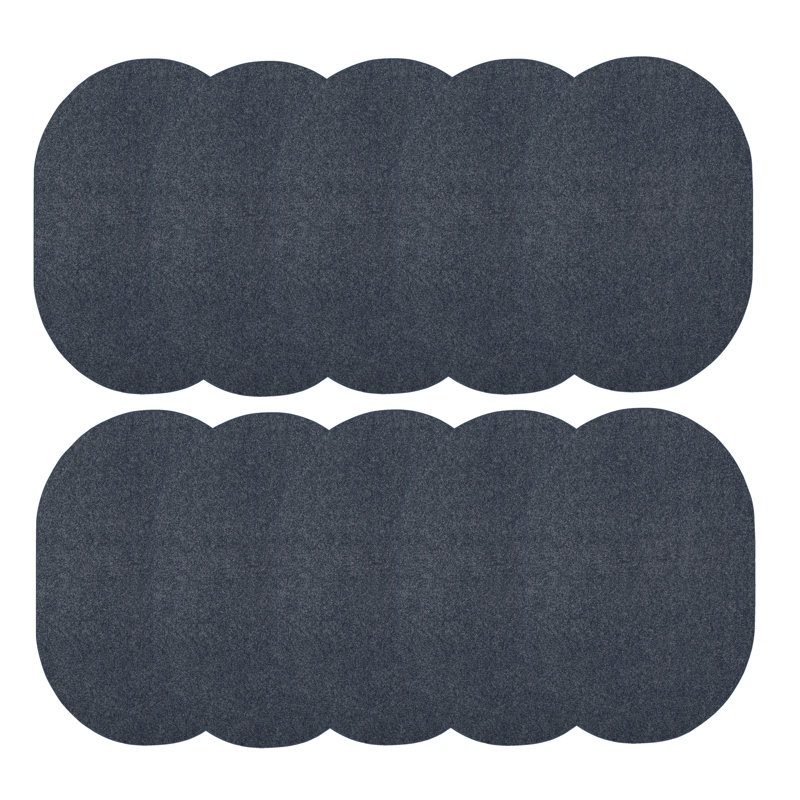 Ensemble de tapis intérieur / extérieur en polyester touffeté à la machine Zylstra, Ovale 2 pi x 3 pi