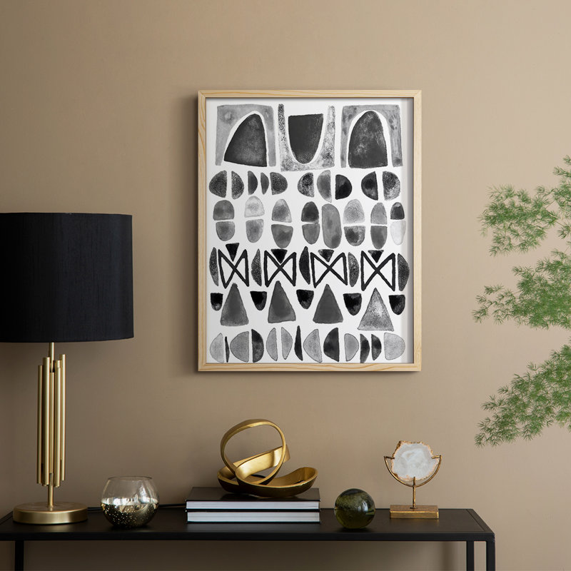 Grey Arches I Framed Print - Solid Wood