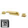 Double Knob Handle Deck Mounted Waterfall Roman Tub Faucet, with High Flow and Brass Rough-in Valve