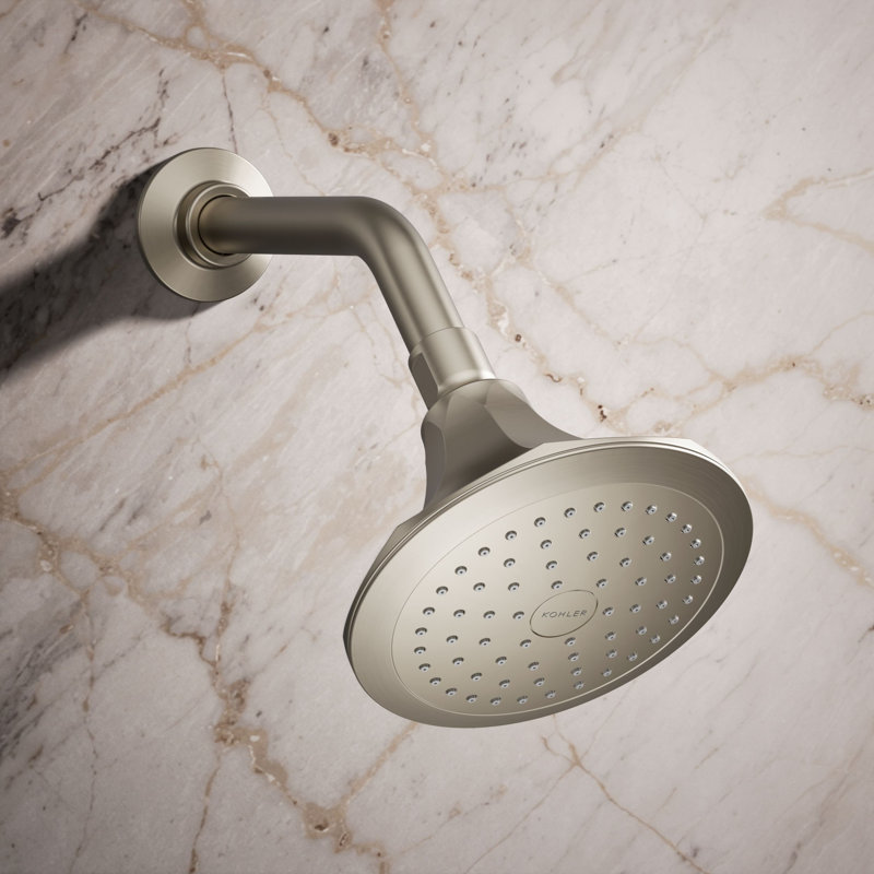 Memoirs® 2.5 GPM Single-Function Wall-Mount Shower Head with Katalyst Air-Induction Spray, Vibrant Brushed Nickel