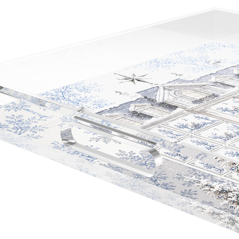 Acrylic Decorative Tray, 18"W x 18"D