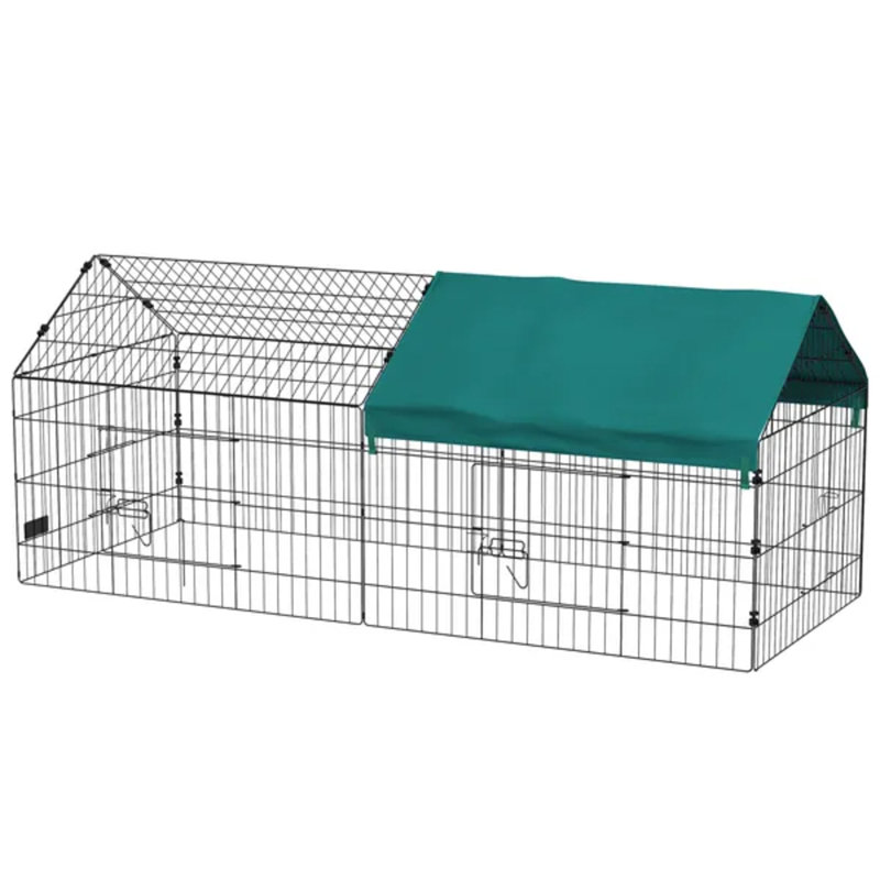 Parc pour animaux 73 po avec toit pour lapins, poulets et chinchillas 73 po