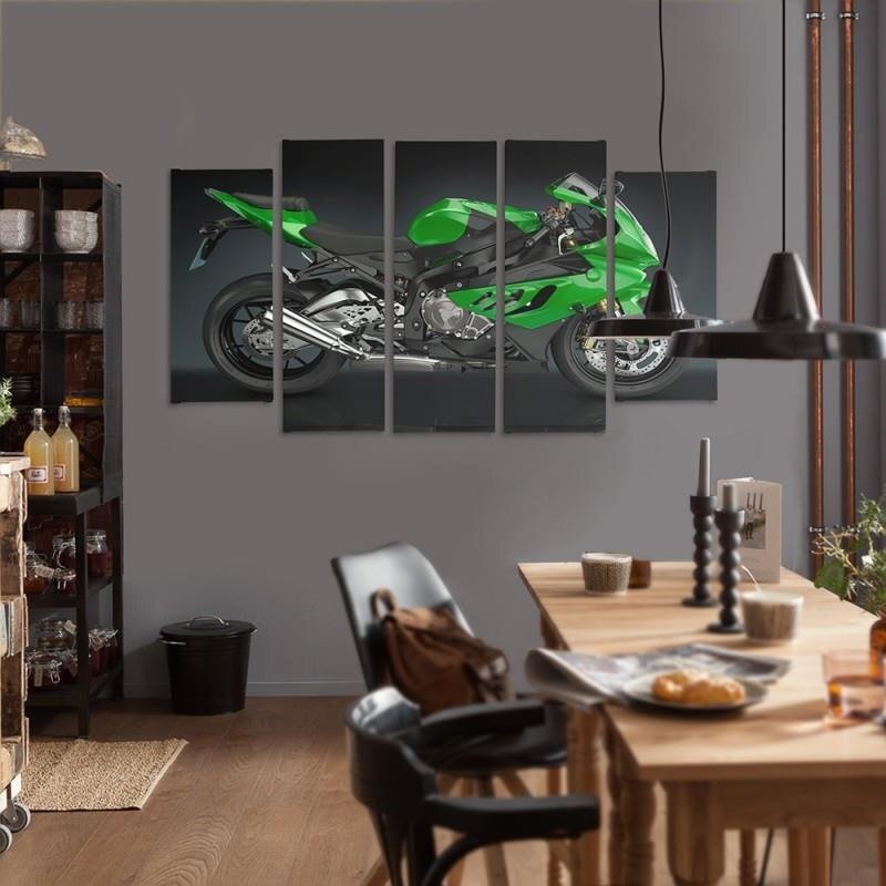 5-tlg. Leinwandbilder-Set A Sports Motorbike