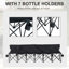 Aleah 6 Seater Folding Bench Portable Chair Metal Frame Cup Holder-27256388
