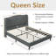 Grand lit plateforme tapissier Firmina