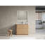 Meuble-lavabo autoportant de 40 po avec lavabo en céramique blanche et porte à fermeture douce 2 po, emballage KD, contreplaqué