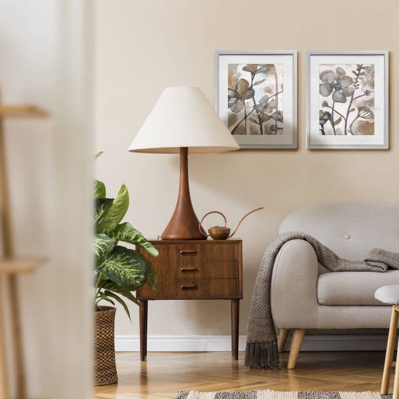 « Metallic Garden I », ensemble de 2 reproductions d’art graphique encadrées sur papier