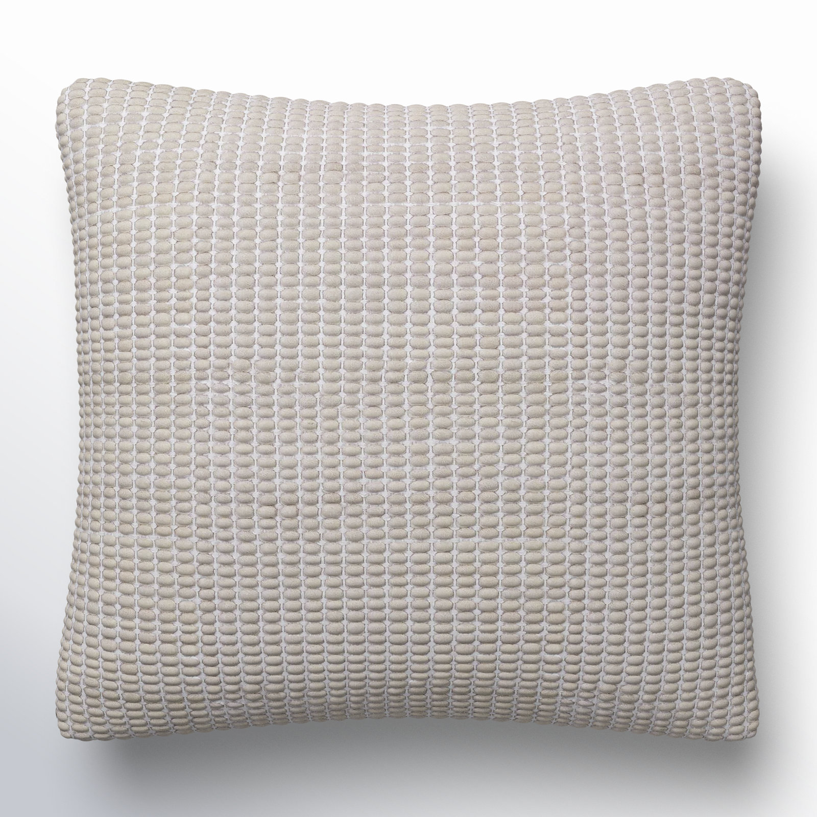 Waverly Wool Pillow Cover, Down, Gray, 22" x 22"