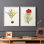 «Flowers of the Seasons VI», reproduction encadrée de qualité supérieure - prête à être accrochée - aucun clou requis - aucun clou requis