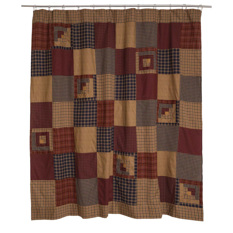 Mccoppin Cotton Blend Patchwork Shower Curtain