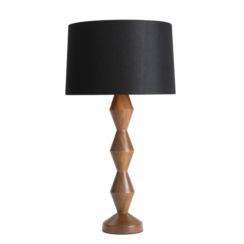 Crew Walnut Buffet Lamp, Black