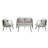 Durable & Comfortable Outdoor Seating Set - Sturdy Iron Frame With Cushions & Matching Table For Patio, Lawn, Poolside-1329783185-1329783184