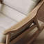 Chaise berçante moderne en bois massif rembourré