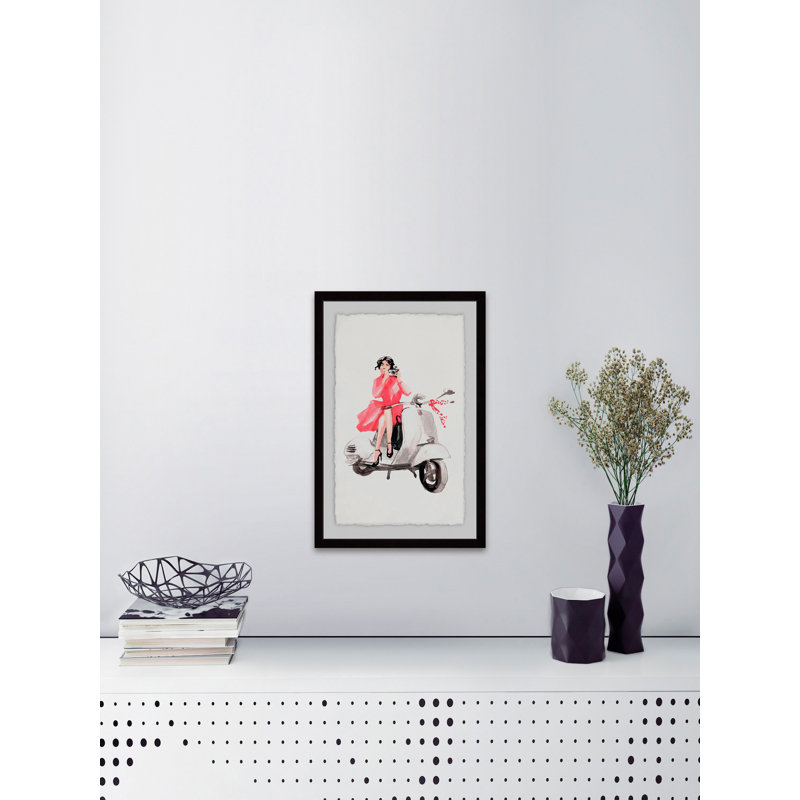« le scooter photo », impression encadrée, H 12 po x l 8 po